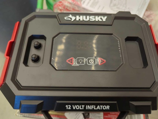 Husky 12-Volt Inflator, Appears to be New in Open Box Retail Price Value $40