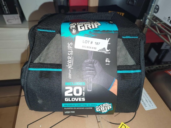 GORILLA GRIP Large Gloves in 10 in. Zip Up Grab and Go Bag (20-Pack), Retail Price $20, Appears to