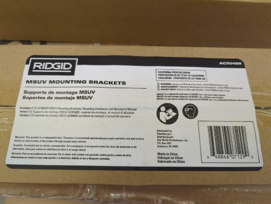 RIDGID Mounting Brackets for Universal Mobile Miter Saw Stand AC9946, Appears to be New in Factory
