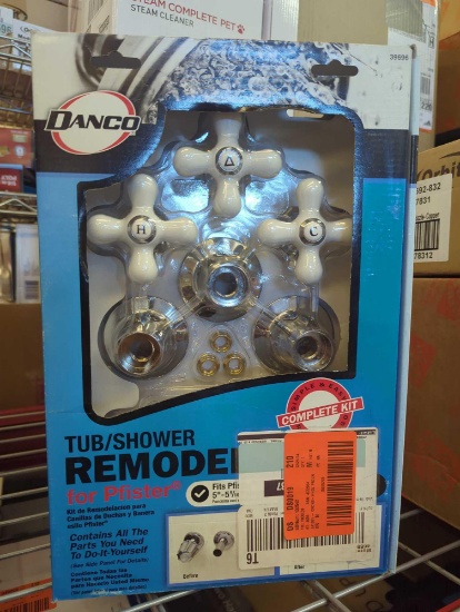 DANCO Porcelain Cross-Handle Bathtub and Shower Faucet Rebuild Kit, MSRP 93.64 OPEN BOX