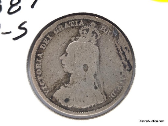 1887 Great Britain 1S - silver