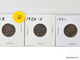 1918, 1920S, 1921 Nickel - Buffalo