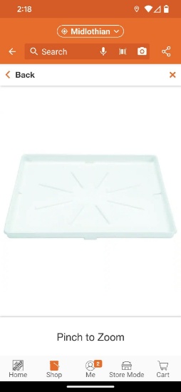 MUSTEE DURAPAN 31 in. x 33 in. Washer Pan for Front-End Loading Washers, Appears to be New in