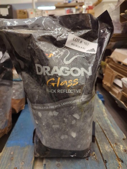 Margo Garden Products 1/4 in. 10 lb. Black Reflective Tempered Fire Glass, SEALED BAG, MSRP 39.98