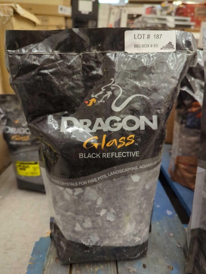 Margo Garden Products 1/4 in. 10 lb. Black Reflective Tempered Fire Glass, MOSTLY SEALED BAG, MSRP