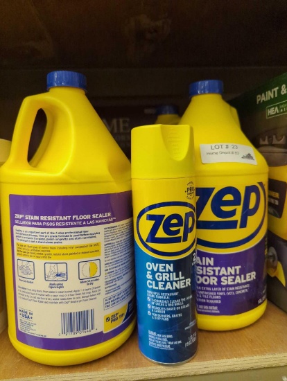 LOT OF 4 ZEP STAIN RESISTANT FLOOR SEALER, ONE GALLON BOTTLES, NO BOX, UNIT APPEAR NEW, MSRP 71.96
