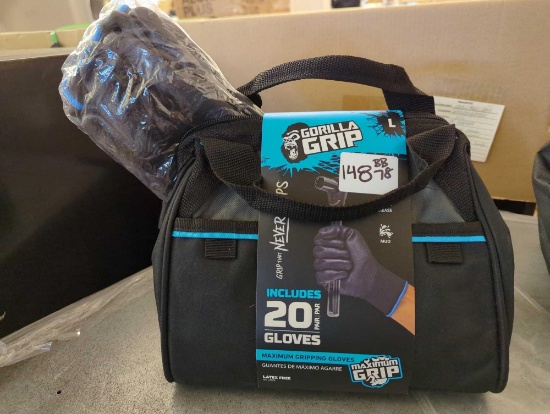 GORILLA GRIP Large Gloves in 10 in. Speed Bag (20-Pack), MSRP 19.88, SEALED NEW