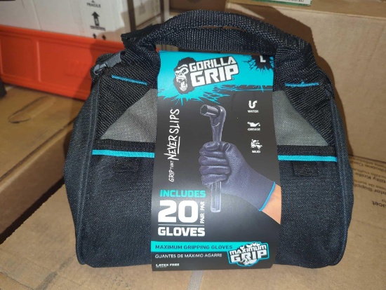 GORILLA GRIP Large Gloves in 10 in. Speed Bag (20-Pack), Retail Price $20, Appears to be New, Stock