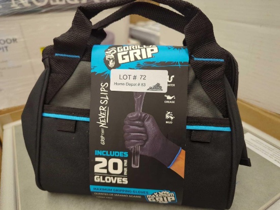Gorilla Grip 20 Gloves Mechanic Maximum Gripping Large Grab Go Bag, Appears to be New in Factory