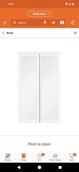 TRUporte 48 in. x 80 in. White Twilight Frosted Glass MDF Wood Sliding Closet Door, Retail Price