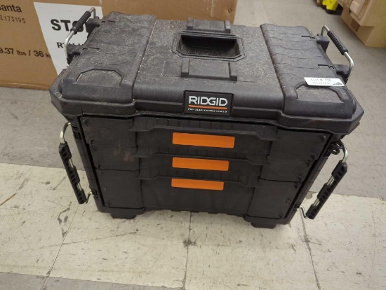 RIDGID 2.0 Pro Gear System 22 in. 2 Plus 1 Drawers Modular Tool Box Storage, Appears to be Used