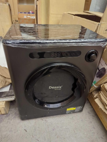 Dessiz 11lb Portable clothes dryer, compact size 1.6cu.ft, Smart Digital Control -Grey, OPEN BOX,