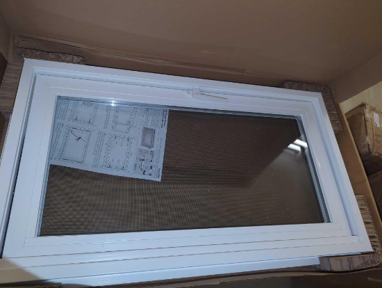 TAFCO WINDOWS 31.75 in. x 17.75 in. Hopper Vinyl Window, Retail Price $110, Appears to be New in