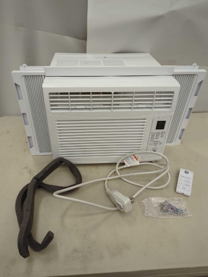 GE 6,000 BTU 115V Window Air Conditioner Cools 250 Sq. Ft. with Remote Control in White. Comes in