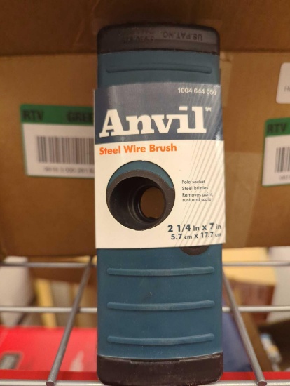 Anvil 2.5 in. x 7 in. Carbon Steel Bristles Block Wire Brush 6 x 19 Rows, Appears to be New in