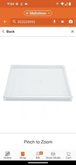 MUSTEE DURAPAN 30 in. x 32 in. Washer Pan, Appears to be New in Factory Sealed Box Retail Price