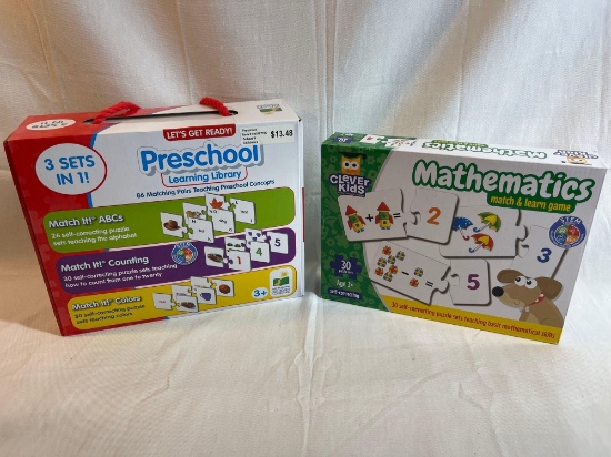 Two preschool educational sets. Preschool Learning Library by The Learning Journey. Mathematics