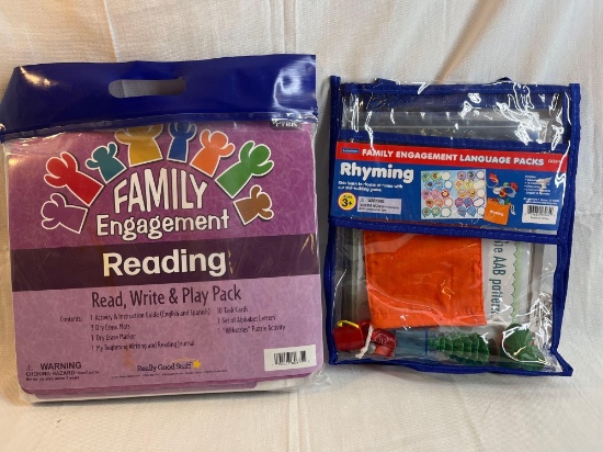 PreK learning kits. Family Engagement Reading play pack. Rhyming play pack.