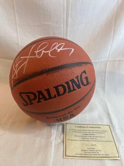 Autographed NBA Basketbal - Stephon Marbury. With Certificate of Authenticity.