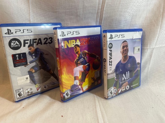 Playstation...PS5 game lot: FIFA 22, FIFA 23, NBA 2K 23