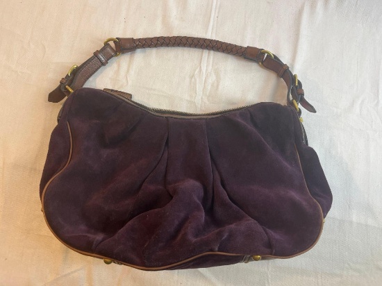 Banana Republic deep purple soft purse