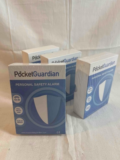 Lot of three Pocket Guardian personal safety alarms....