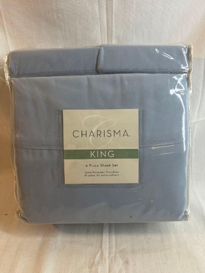 Blue Charisma King sheet set, 6 pieces....