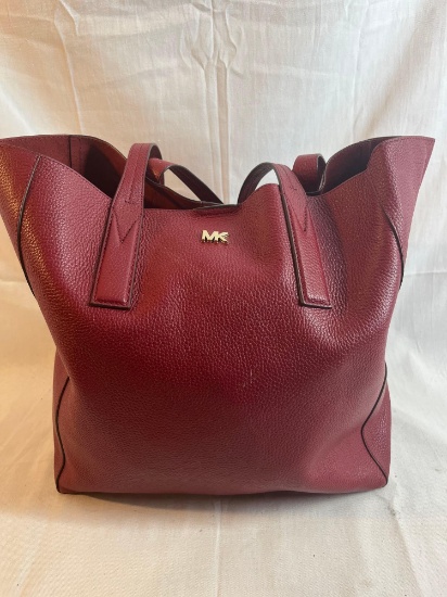 Leather Michael Kors large red bag purse