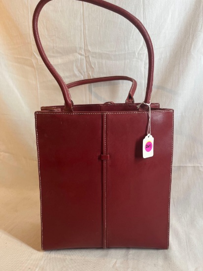 Wilson Leather Maxim tall red bag