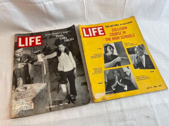 Time Life vintage magazine lot. Nov. 8, 1968, May 16, 1969