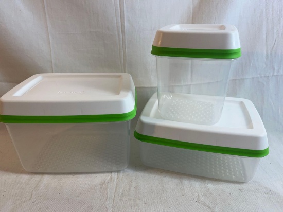 Three...Rubbermaid FreshWorks Food Saver Containers