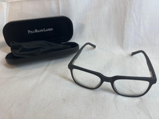 Polo Ralph Lauren Matte Black Glasses Frames