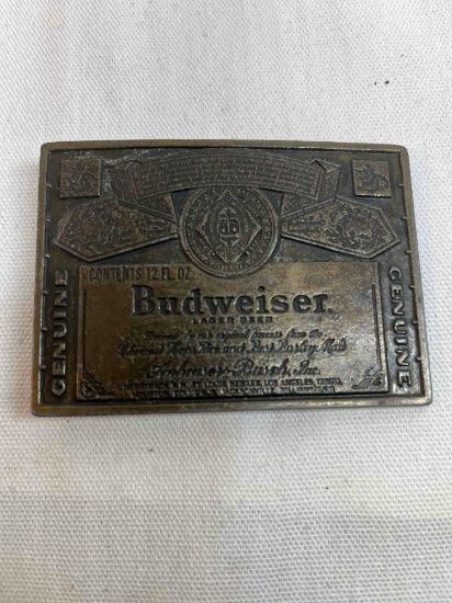 Budweiser metal belt buckle