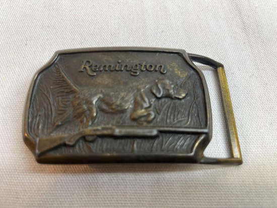 Remington metal belt buckle. Manufactured in 1974....