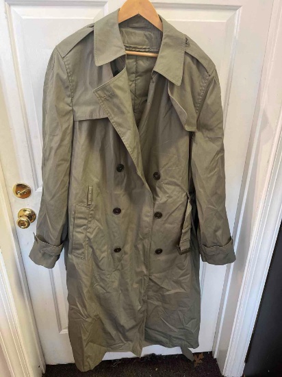 Canvas trench coat with belt size 42XL