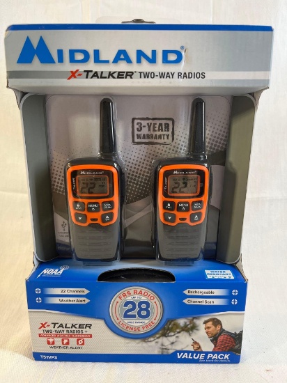 Midland X-talker two-way radios in box