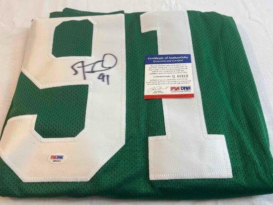 Sione Pouha autographed New York Jets football jersey #91. With certificate of authenticity.