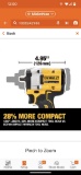 Tool Only DEWALTvATOMIC 20V MAX Cordless Brushless 3/8 in.Variable Speed Impact Wrench (Tool Only),