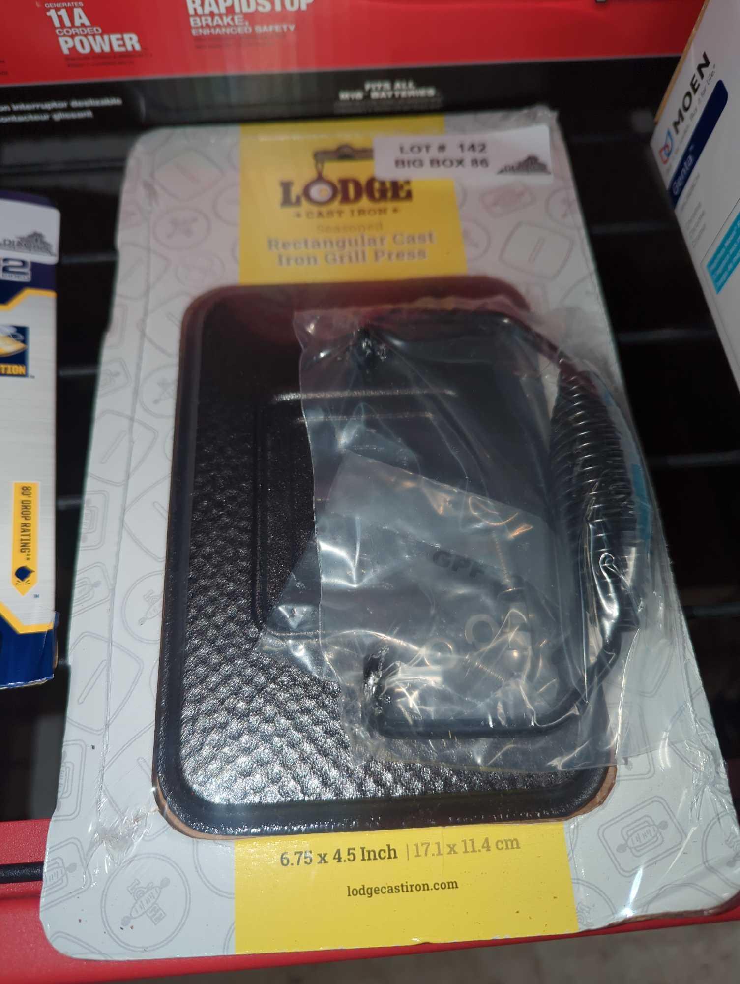 Lodge Cast Iron Grill Press with Cool Grip Spiral Proxibid