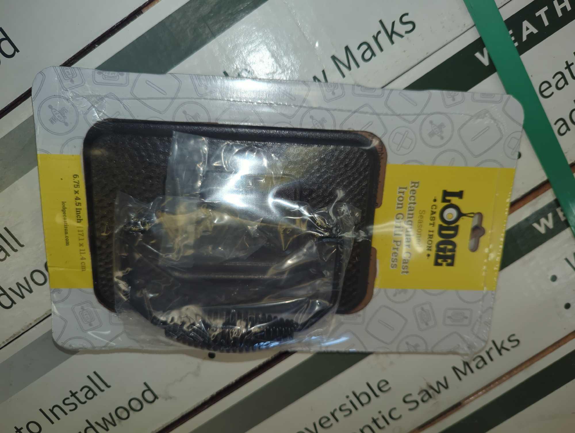 Lodge Cast Iron Grill Press with Cool Grip Spiral Proxibid