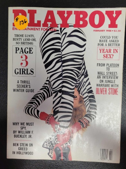 ADULTS ONLY -Playboy Mag. Feb. 1988 $1 STS