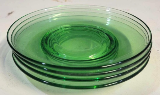 Vintage Green Depression Glass Plates $2 STS