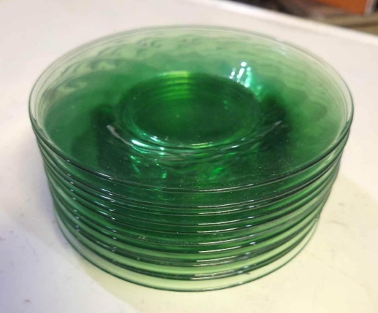 Vintage Green Depression Glass Plates $3 STS