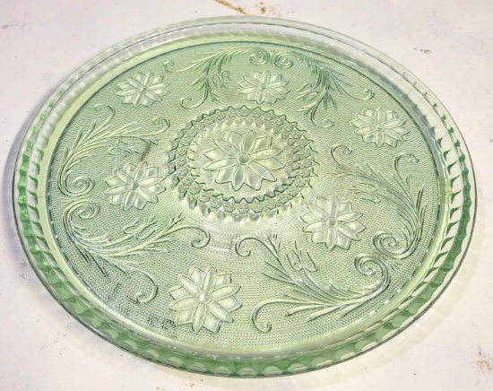 Vintage Glass Cake Plate $1 STS