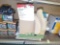 Partial Shelf Mystery Lot of Assorted Items to Include, 5 Boxes of 3 in x .120 framing Outdoor