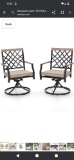 PHI VILLA (Missing Pieces) Swivel Patio Chairs Set of 2 Outdoor Dining Rocker Chair Support 300 lbs