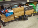 Shelf Mystery Lot of Assorted Items to Include, Landscape Sand New in Bag, Flexon Medium Duty 50 Ft