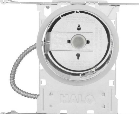 HALO 6 in. Aluminum Recessed Lighting Housing for New Construction Shallow Ceiling, Insulation