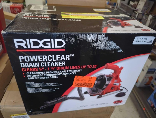 RIDGID PowerClear 120-Volt Drain Cleaning Snake Auger Machine for Heavy Duty Pipe Cleaning for Tubs,