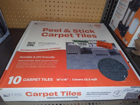 Foss Canyon Gray Residential/Commercial 18 in. x 18 Peel and Stick Carpet Tile (10 Tiles/Case) 22.5